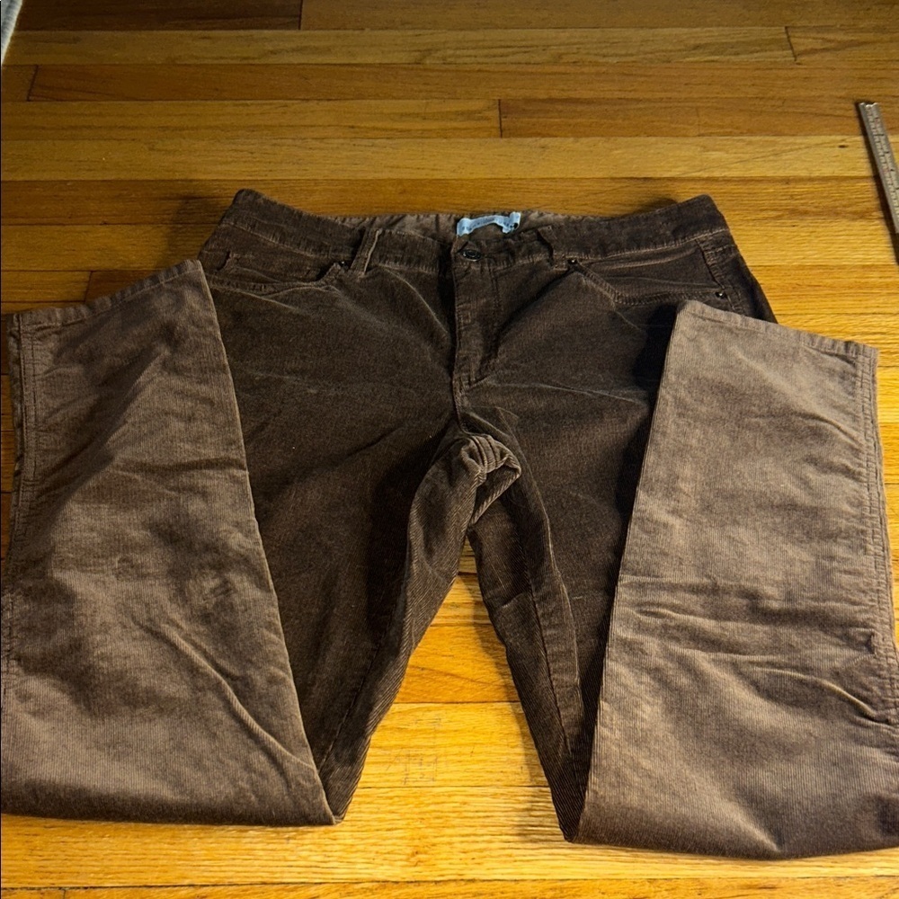 L.l ben Singnature Women corduroy Brown Pants size 8 - Picture 2 of 10